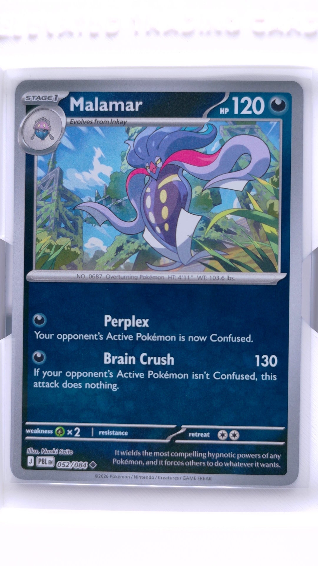 #52 Malamar Reverse Holo Uncommon - front