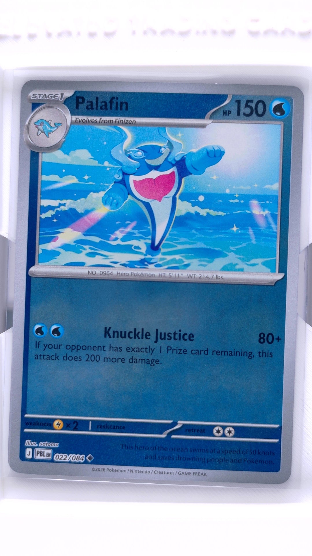 #22 Palafin Reverse Holo Uncommon - front