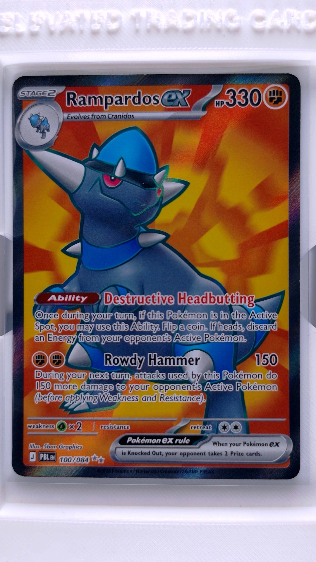 #100 Rampardos ex Ultra Rare - front