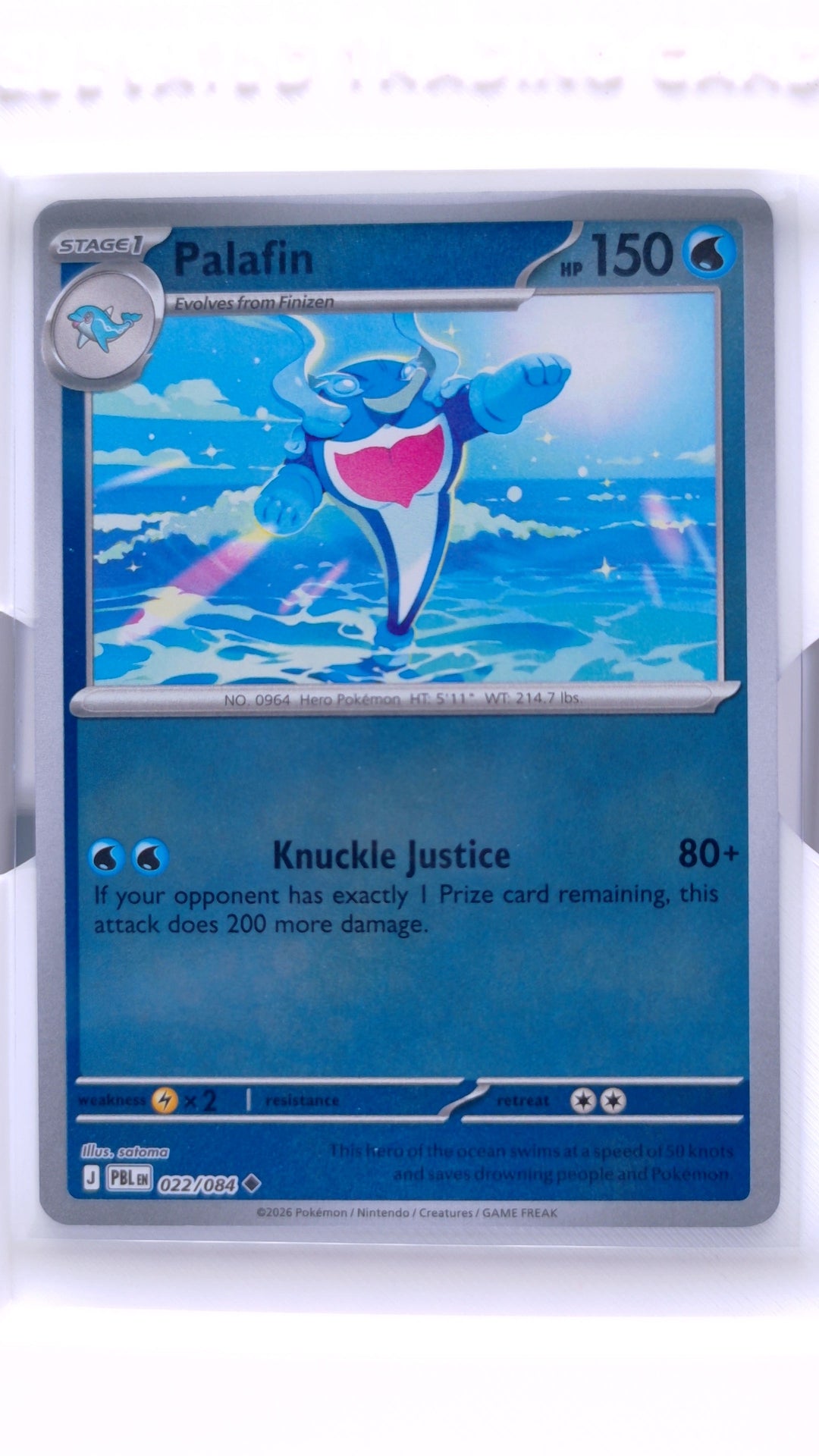 #22 Palafin Reverse Holo Uncommon - front