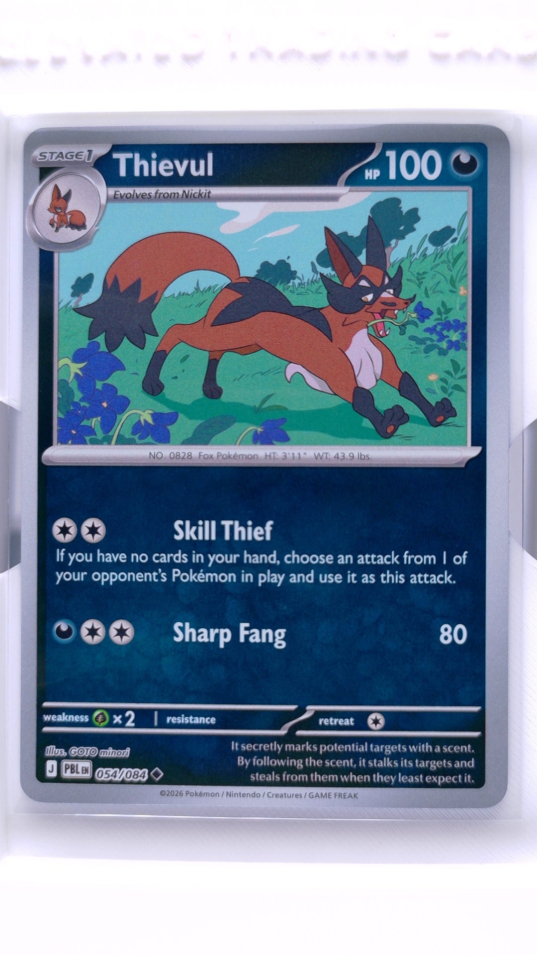 #54 Thievul Reverse Holo Uncommon - front