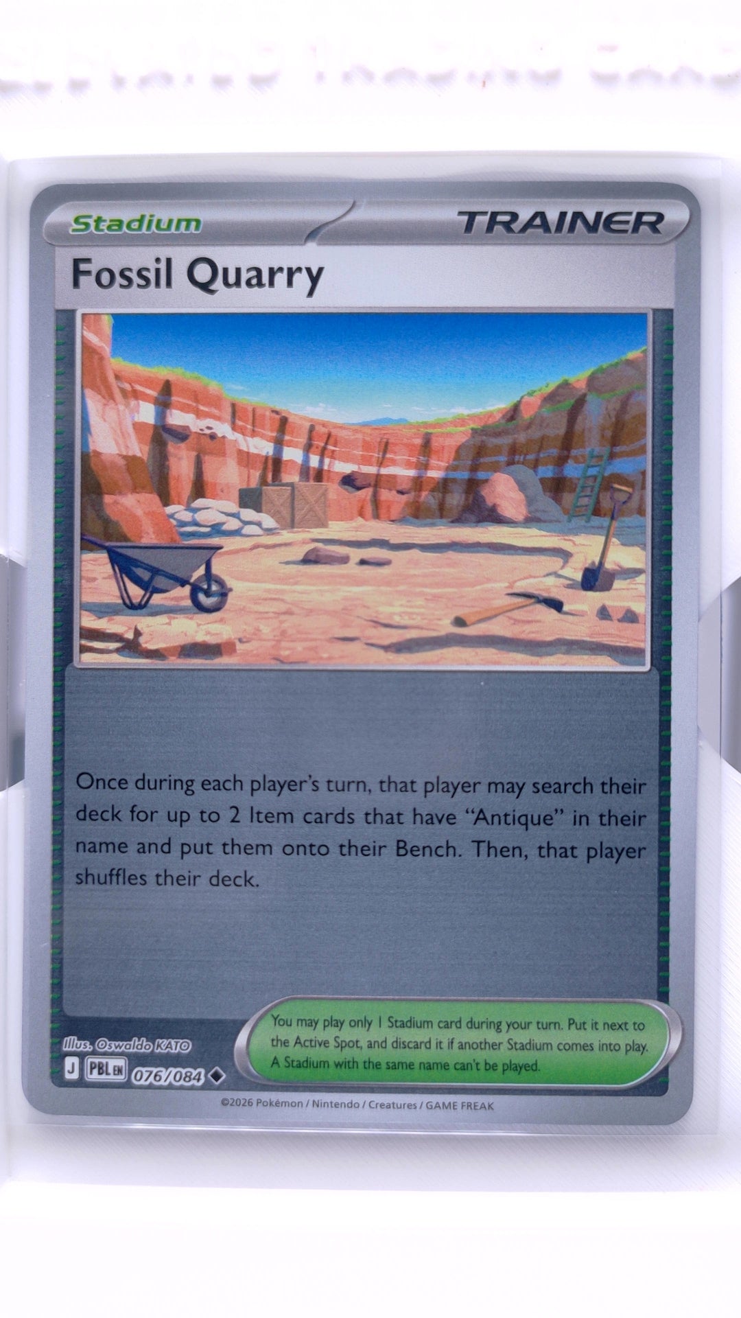 #76 Fossil Quarry Reverse Holo Uncommon - front