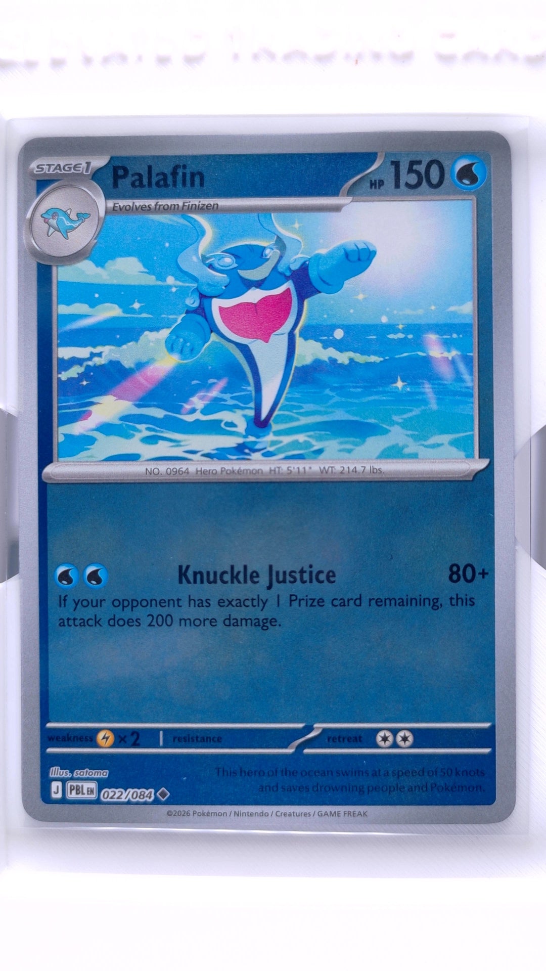 #22 Palafin Reverse Holo Uncommon - front