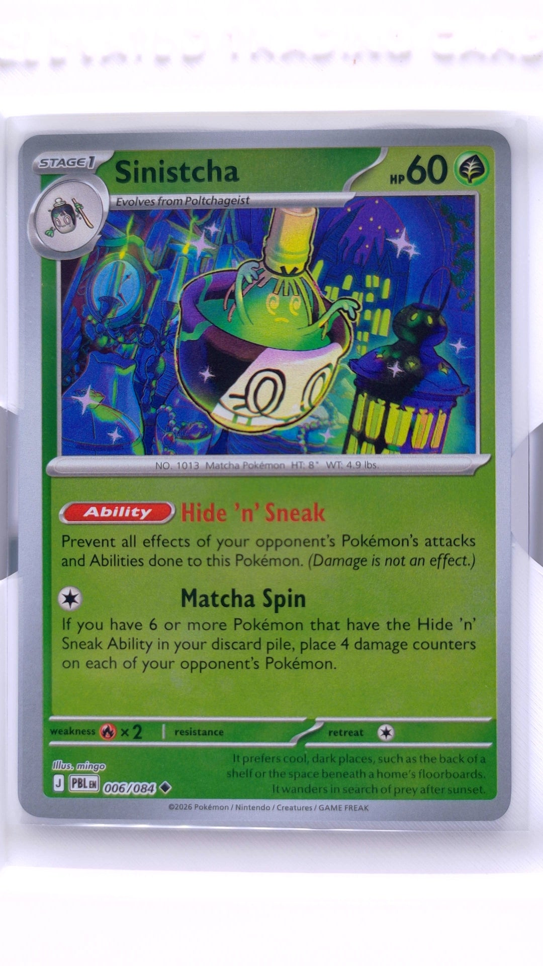#6 Sinistcha Reverse Holo Uncommon - front