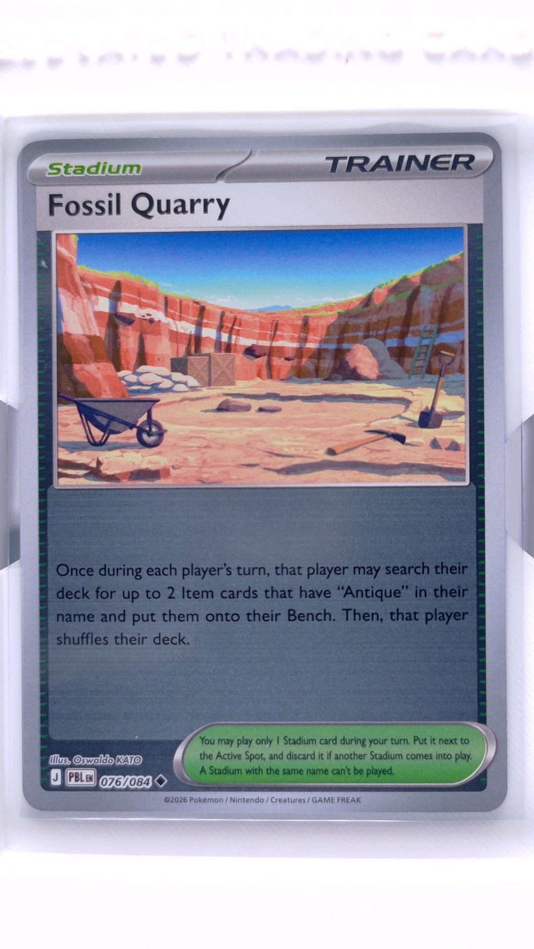 #76 Fossil Quarry Reverse Holo Uncommon - front
