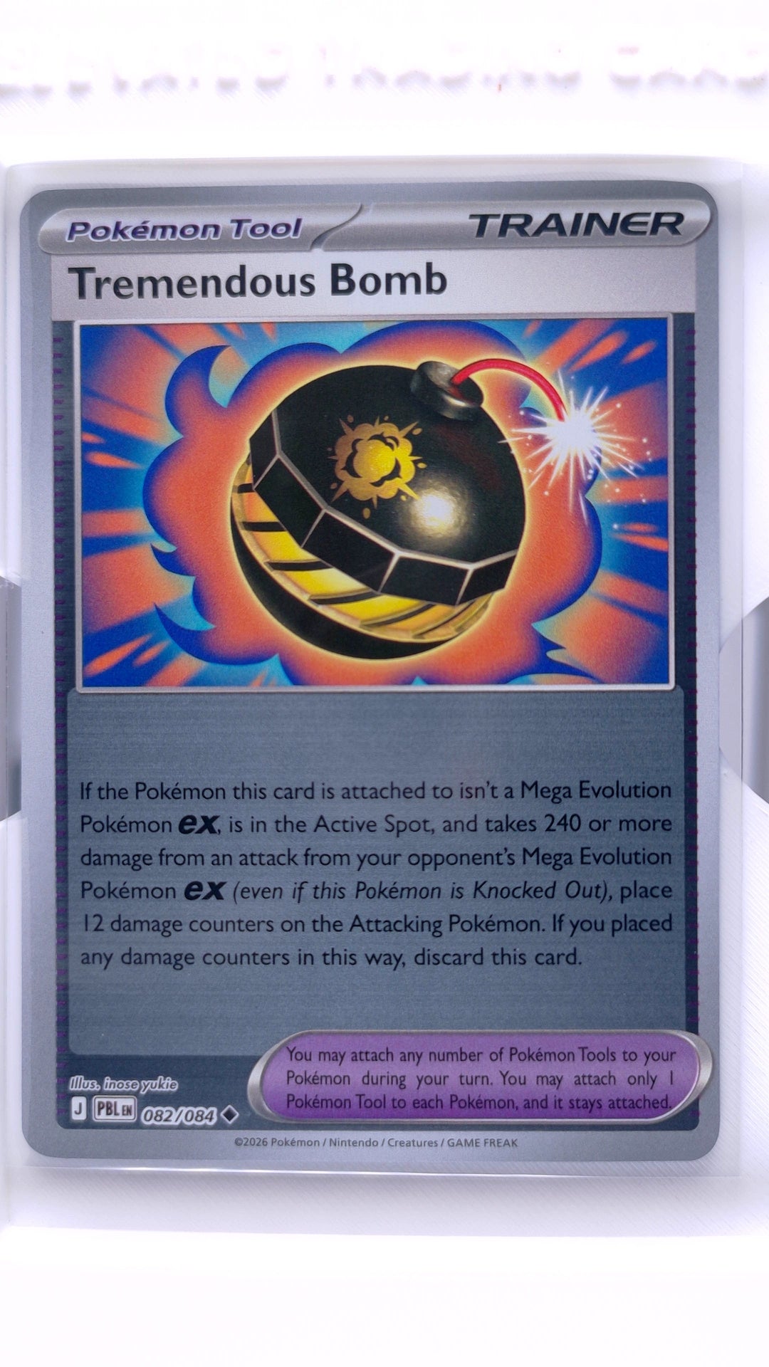#82 Tremendous Bomb Reverse Holo Uncommon - front