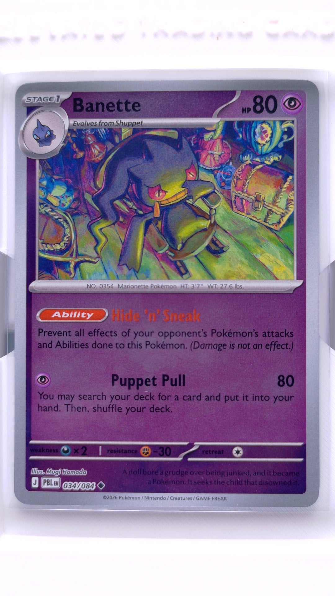 #34 Banette Reverse Holo Uncommon - front
