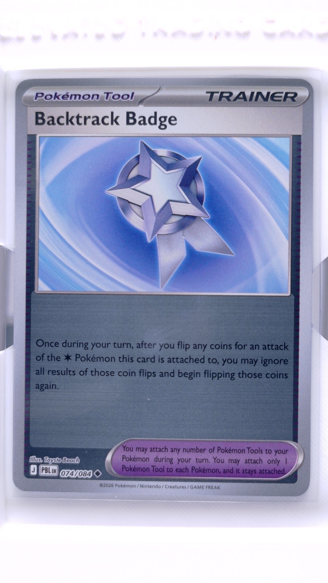 #74 Backtrack Badge Reverse Holo Uncommon - front