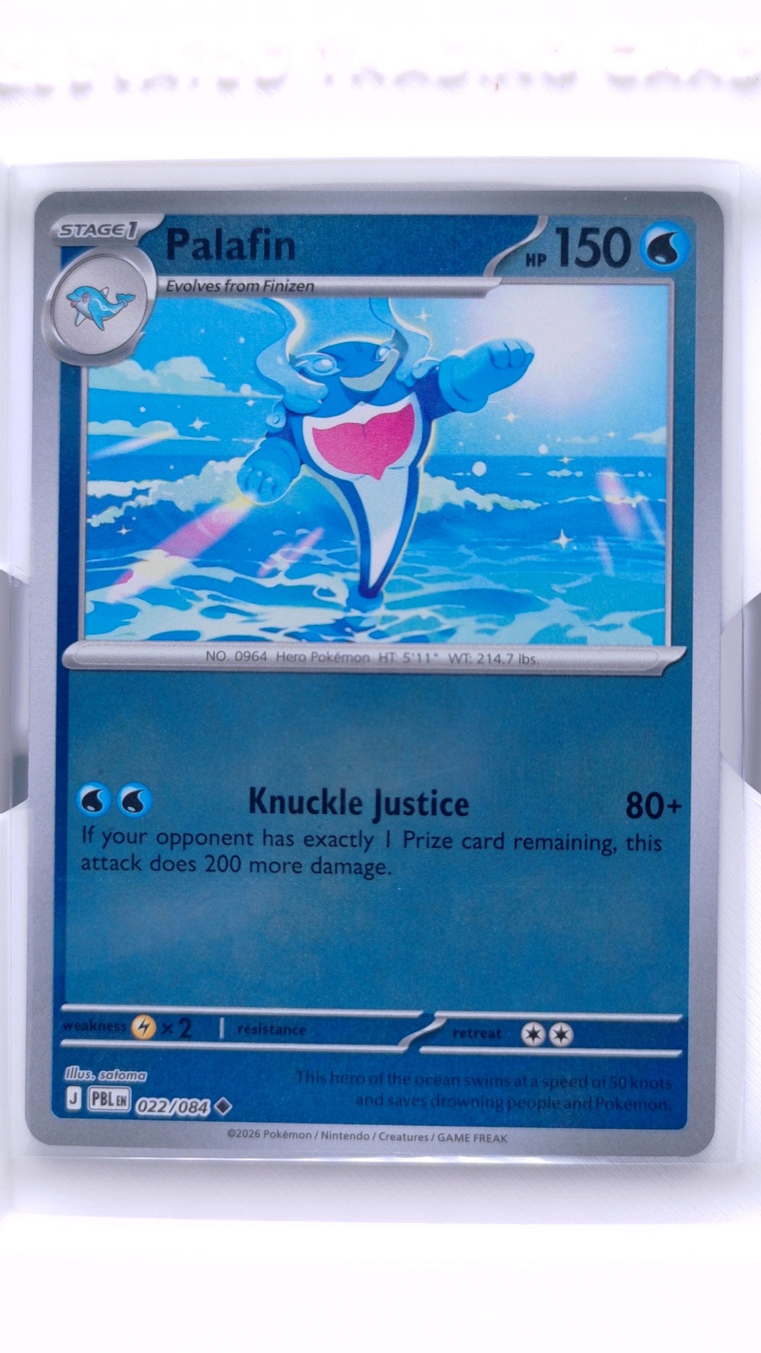#22 Palafin Reverse Holo Uncommon - front