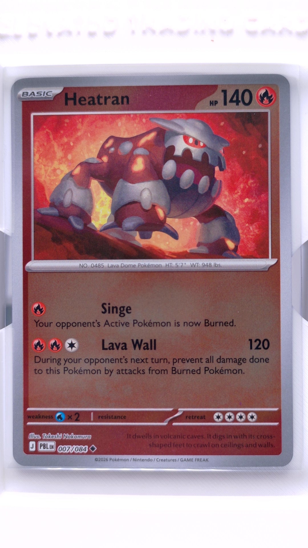 #7 Heatran Reverse Holo Uncommon - front