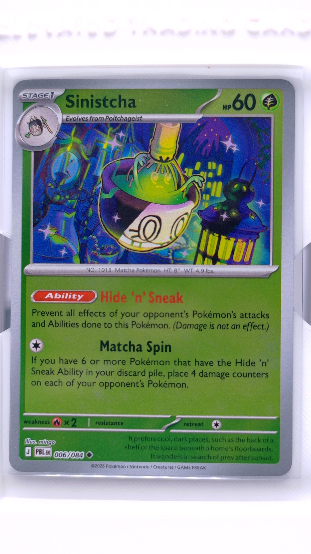 #6 Sinistcha Reverse Holo Uncommon - front