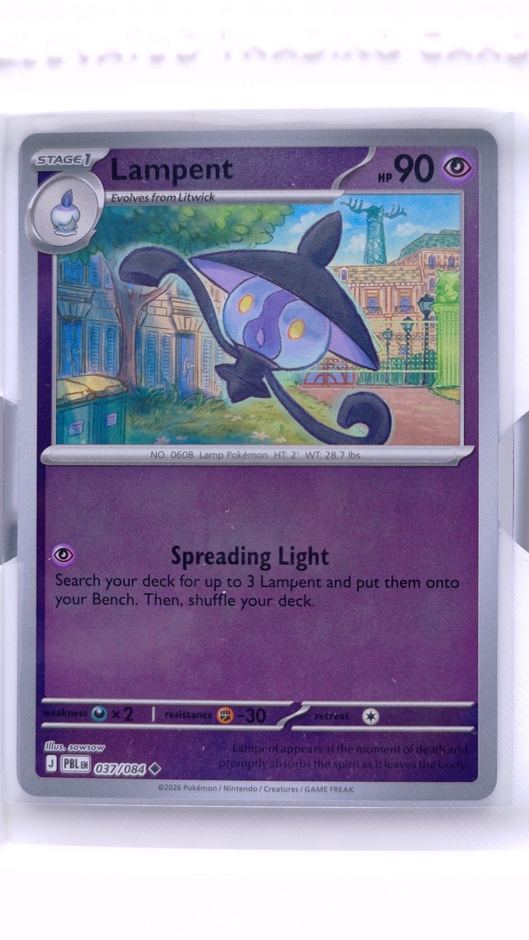 #37 Lampent Reverse Holo Uncommon - front