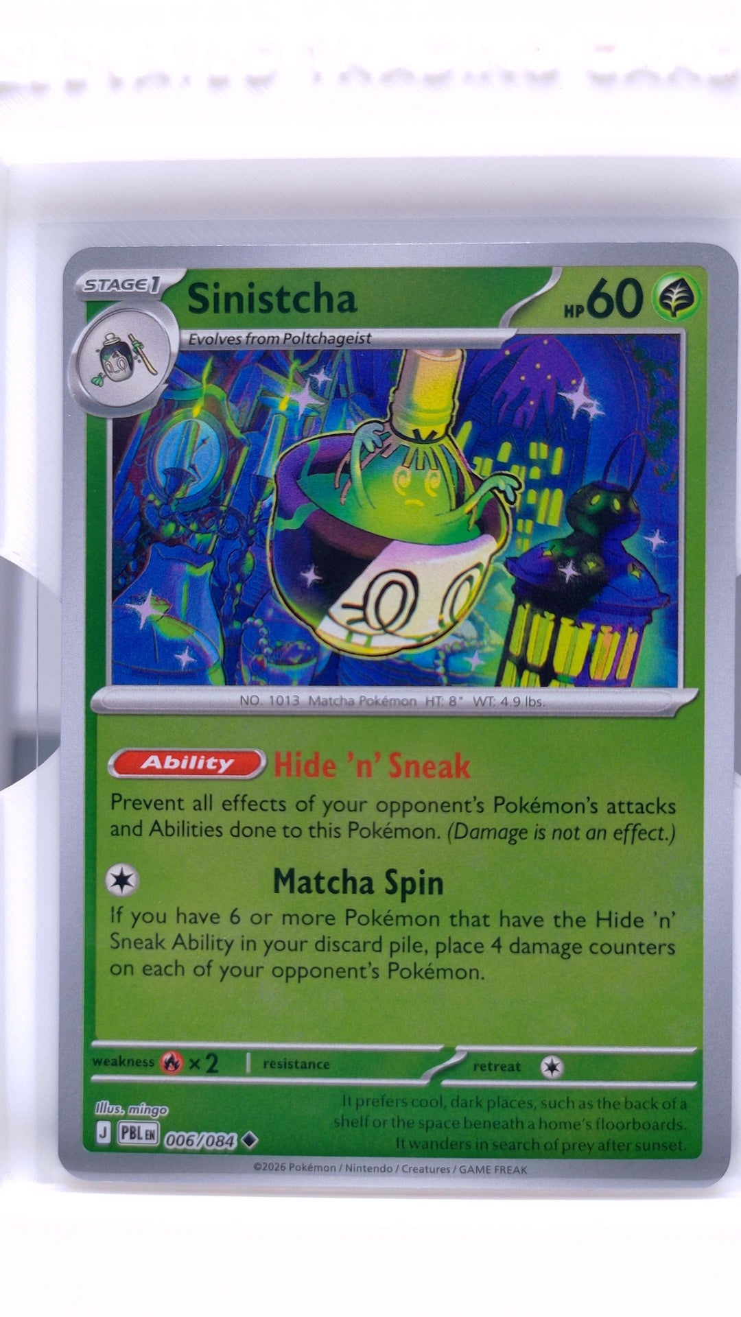 #6 Sinistcha Reverse Holo Uncommon - front