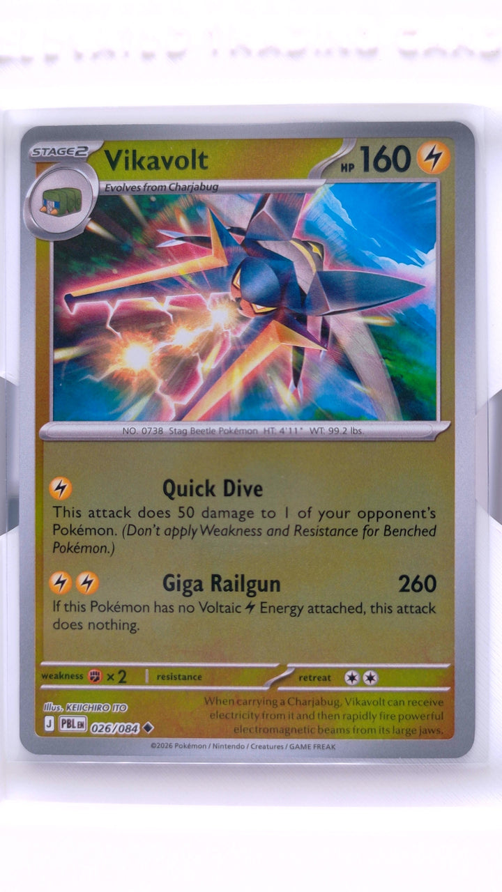 Pokémon TCG: Mega Evolution — Pitch Black Vikavolt #026/084 Uncommon Reverse Holo — Front