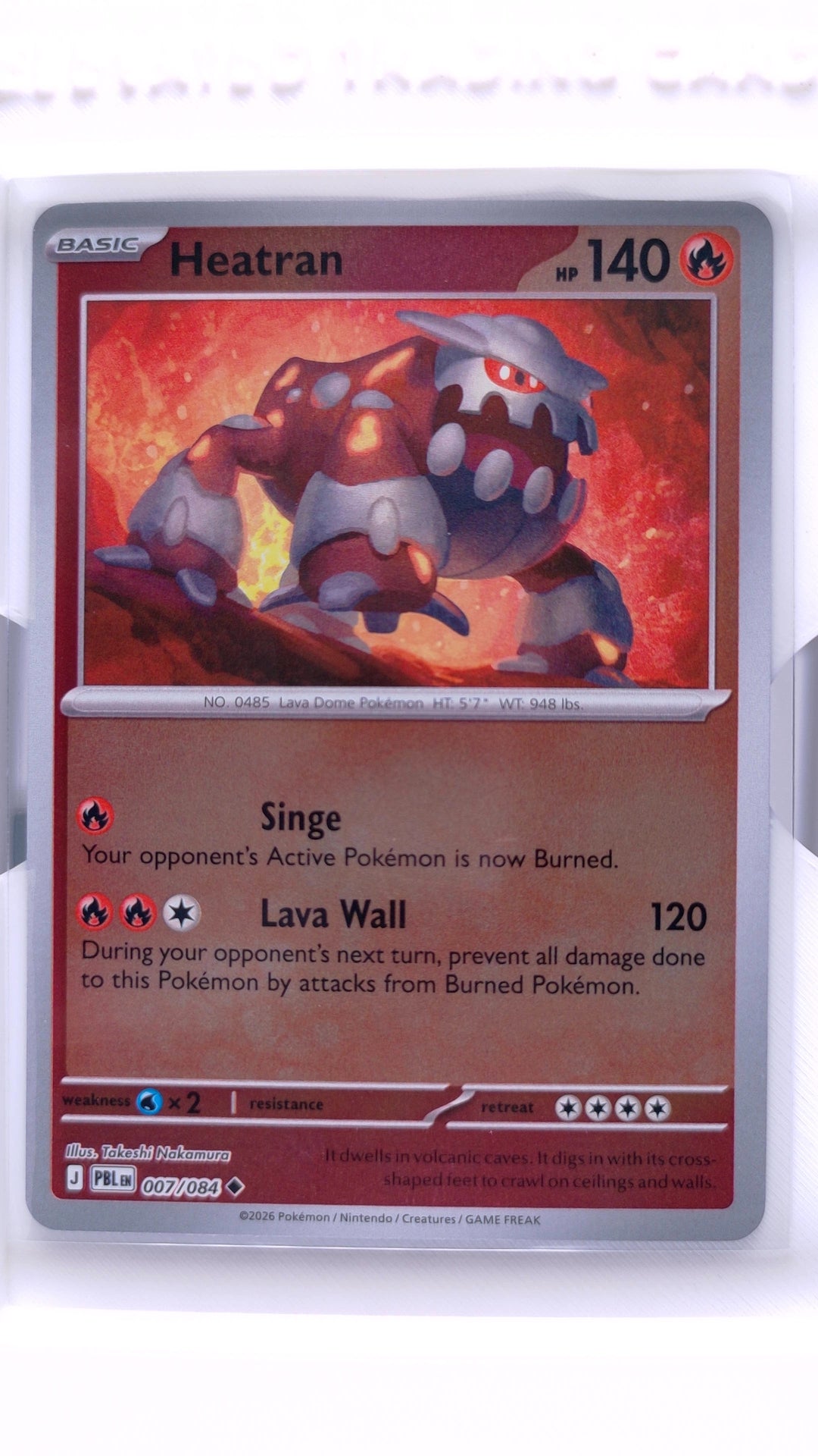 #7 Heatran Reverse Holo Uncommon - front