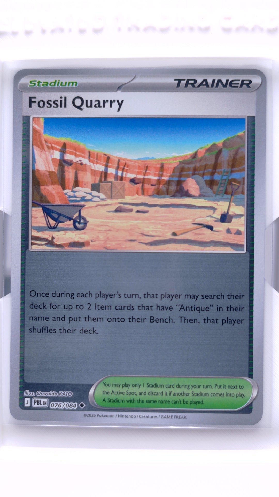 #76 Fossil Quarry Reverse Holo Uncommon - front