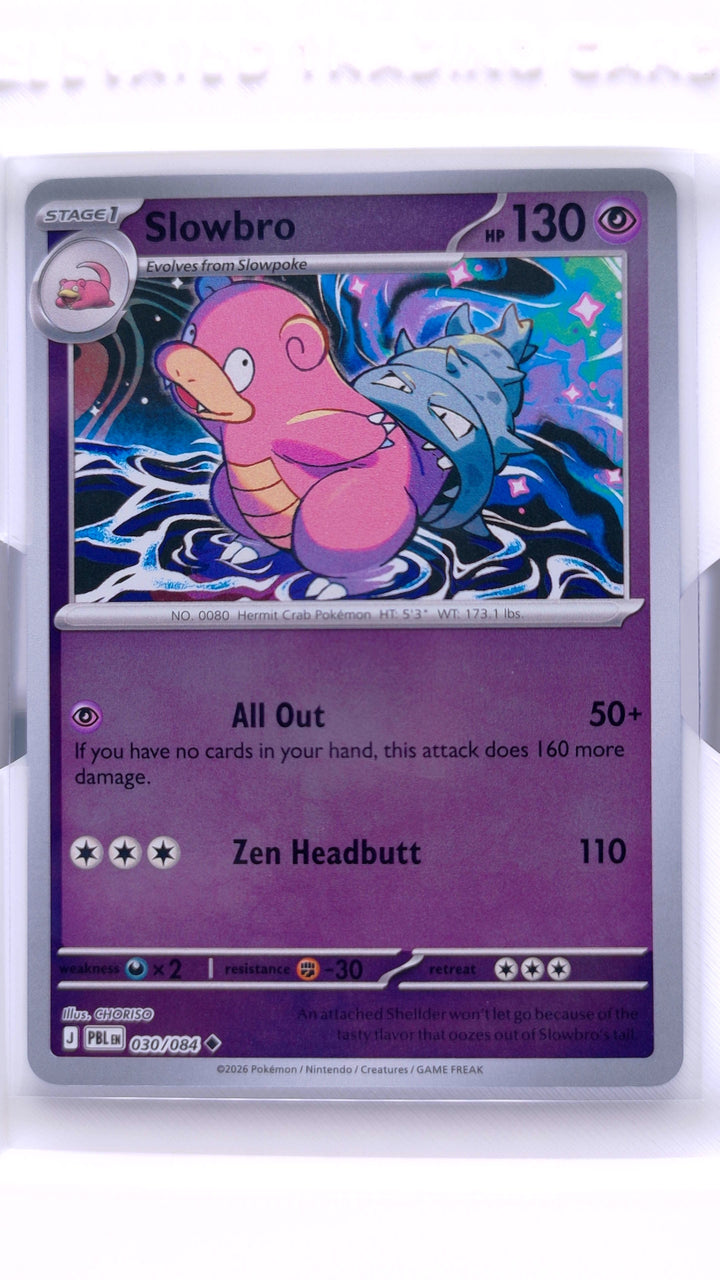 Pokémon TCG: Mega Evolution — Pitch Black Slowbro #030/084 Uncommon Reverse Holo — Front