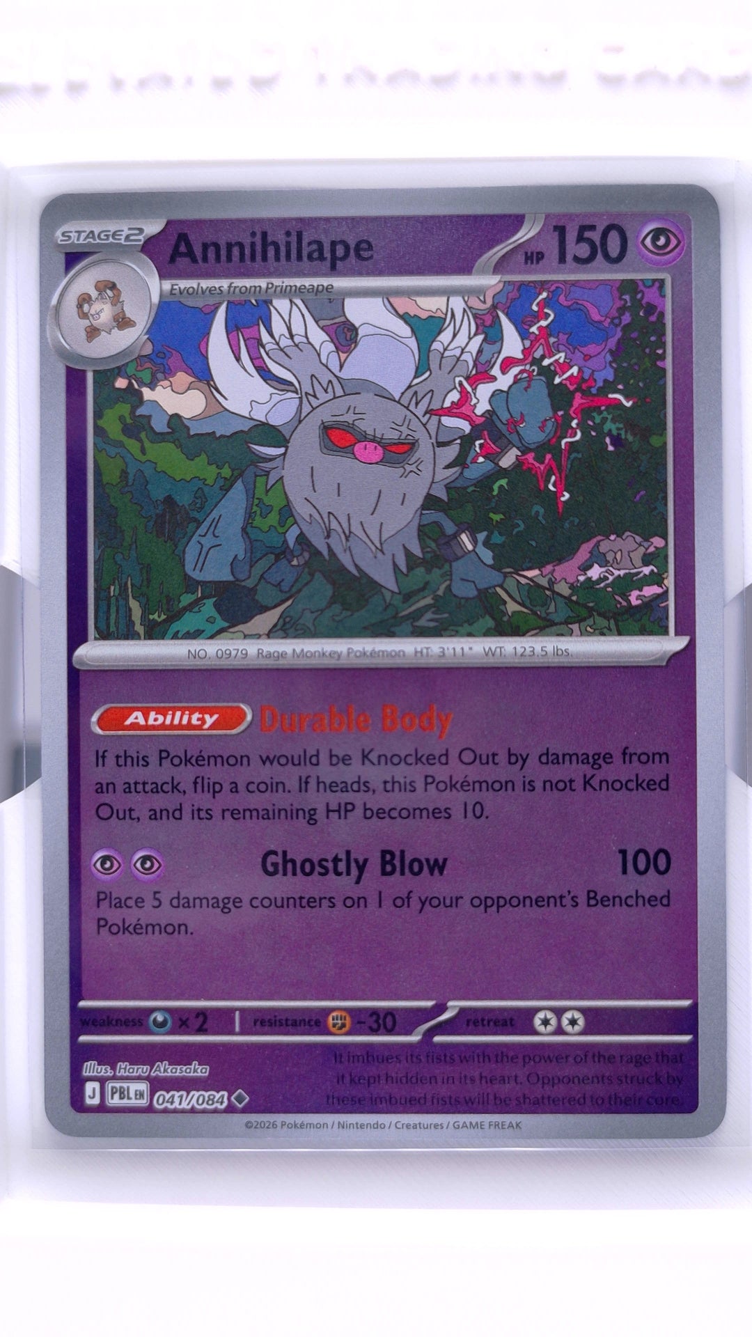 #41 Annihilape Reverse Holo Uncommon - front