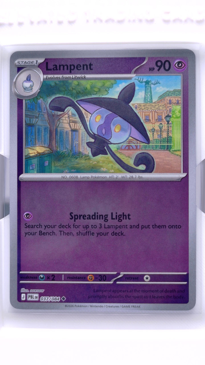 Pokémon TCG: Mega Evolution — Pitch Black Lampent #037/084 Uncommon Reverse Holo — Front