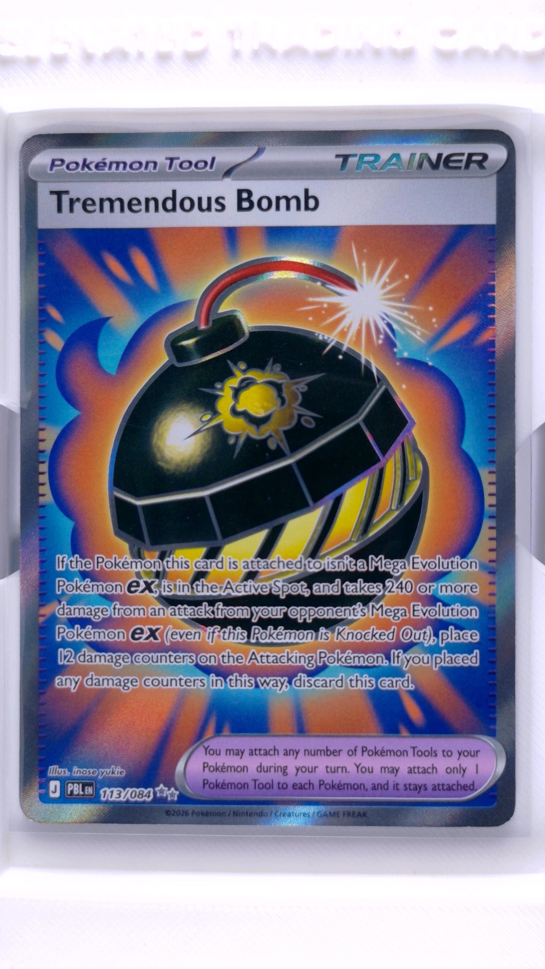 #113 Tremendous Bomb Ultra Rare - front