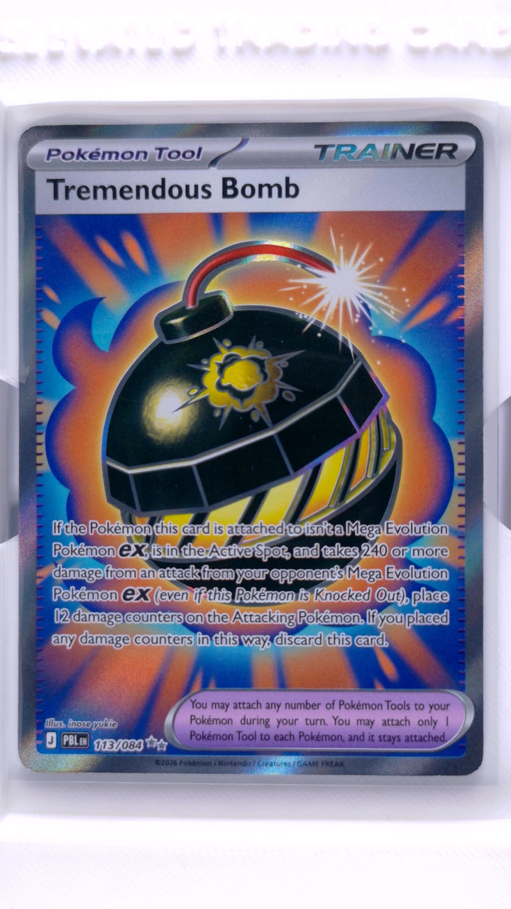 Pokémon TCG: Mega Evolution — Pitch Black Tremendous Bomb #113/084 Ultra Rare — Front