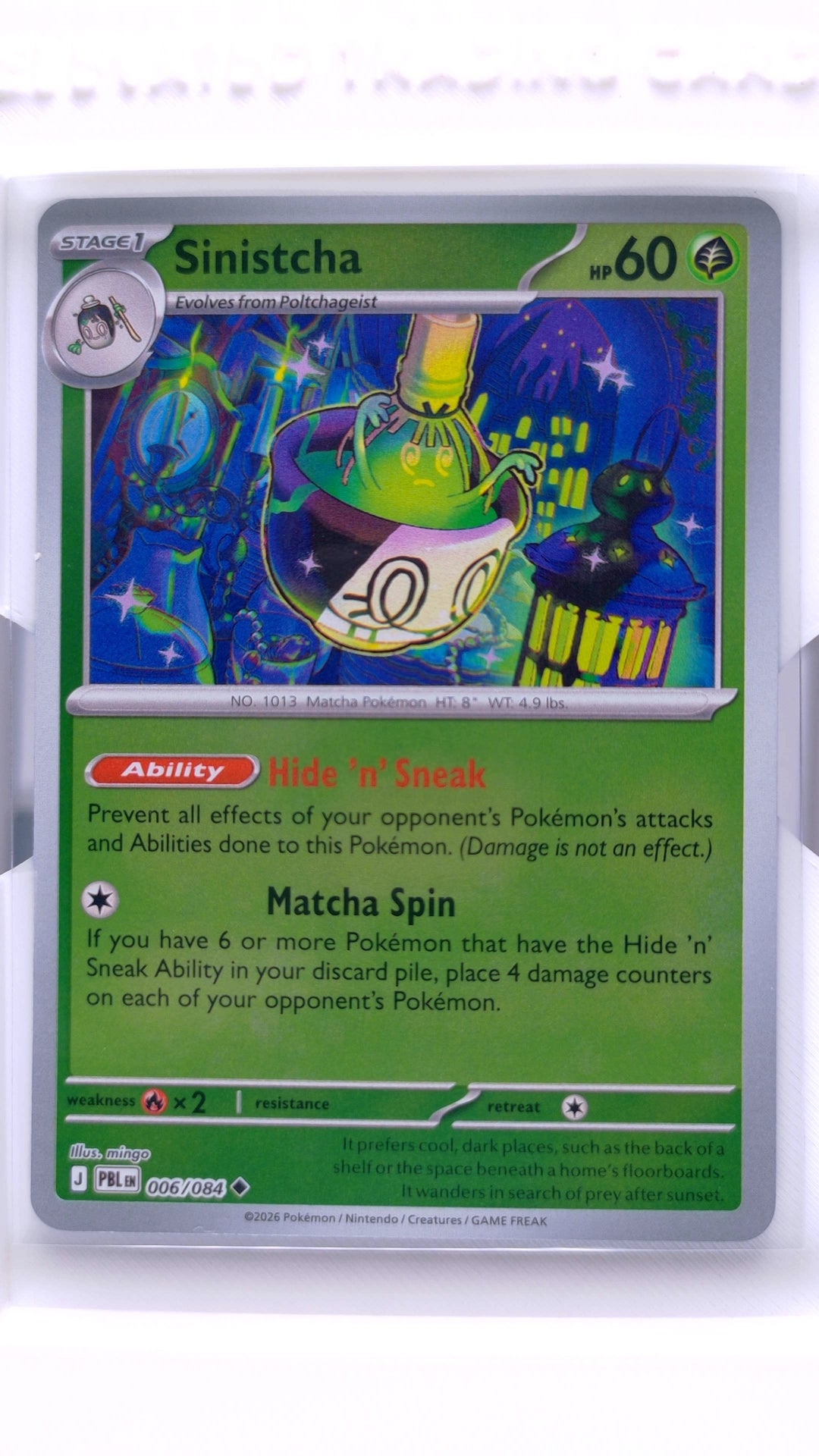 #6 Sinistcha Reverse Holo Uncommon - front