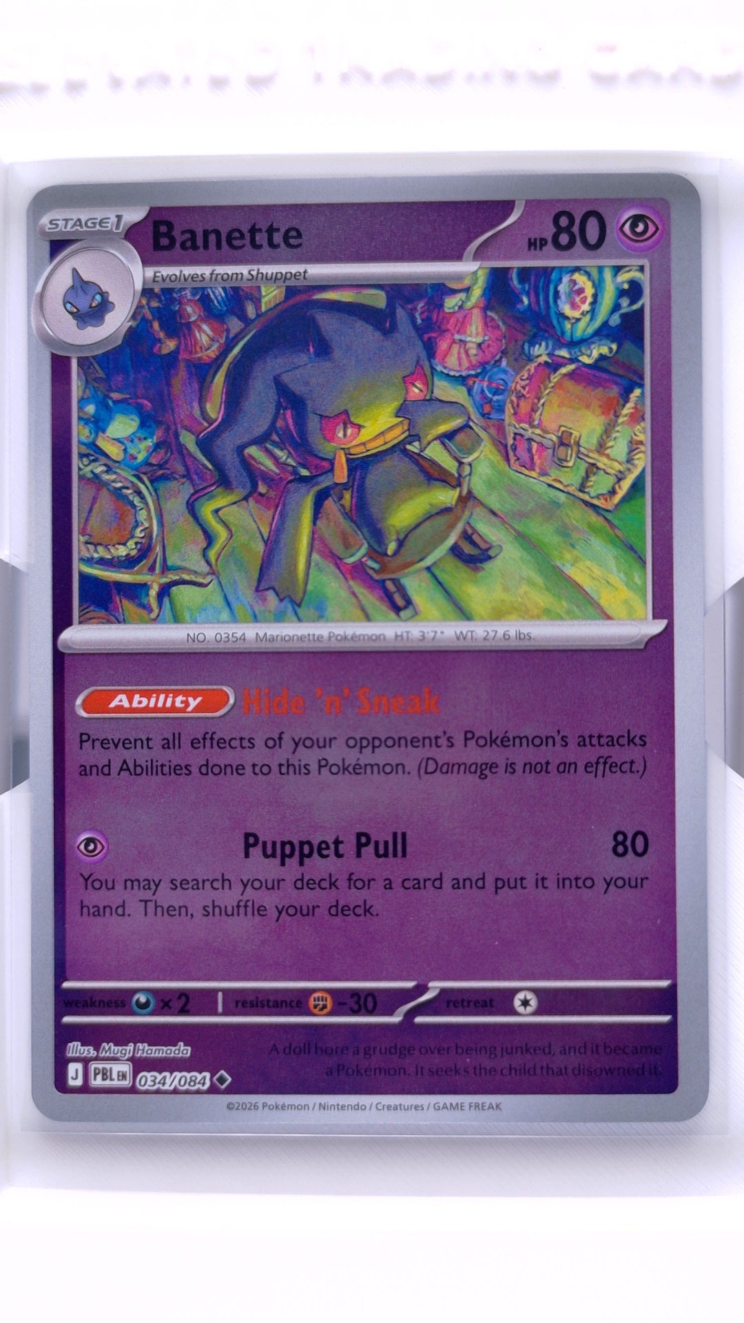 #34 Banette Reverse Holo Uncommon - front