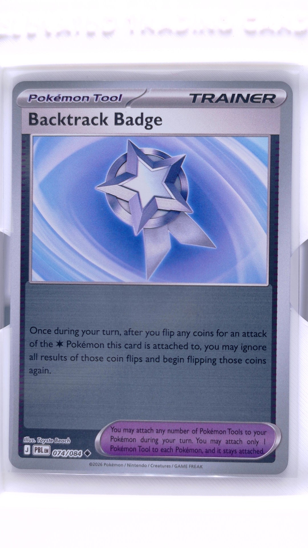 #74 Backtrack Badge Reverse Holo Uncommon - front