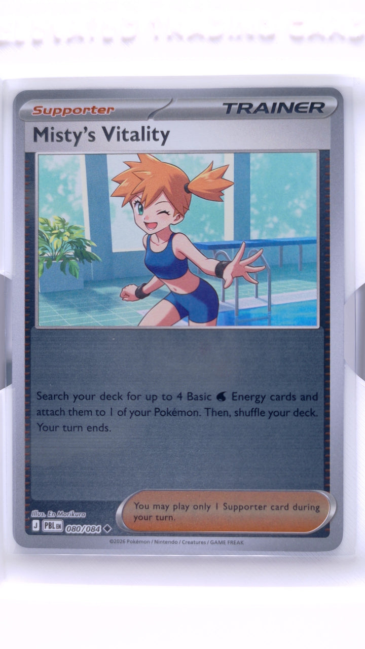 Pokémon TCG: Mega Evolution — Pitch Black Misty's Vitality #080/084 Uncommon Reverse Holo — Front