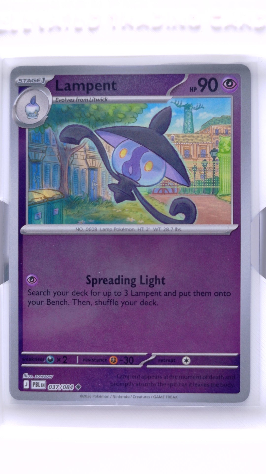 #37 Lampent Reverse Holo Uncommon - front