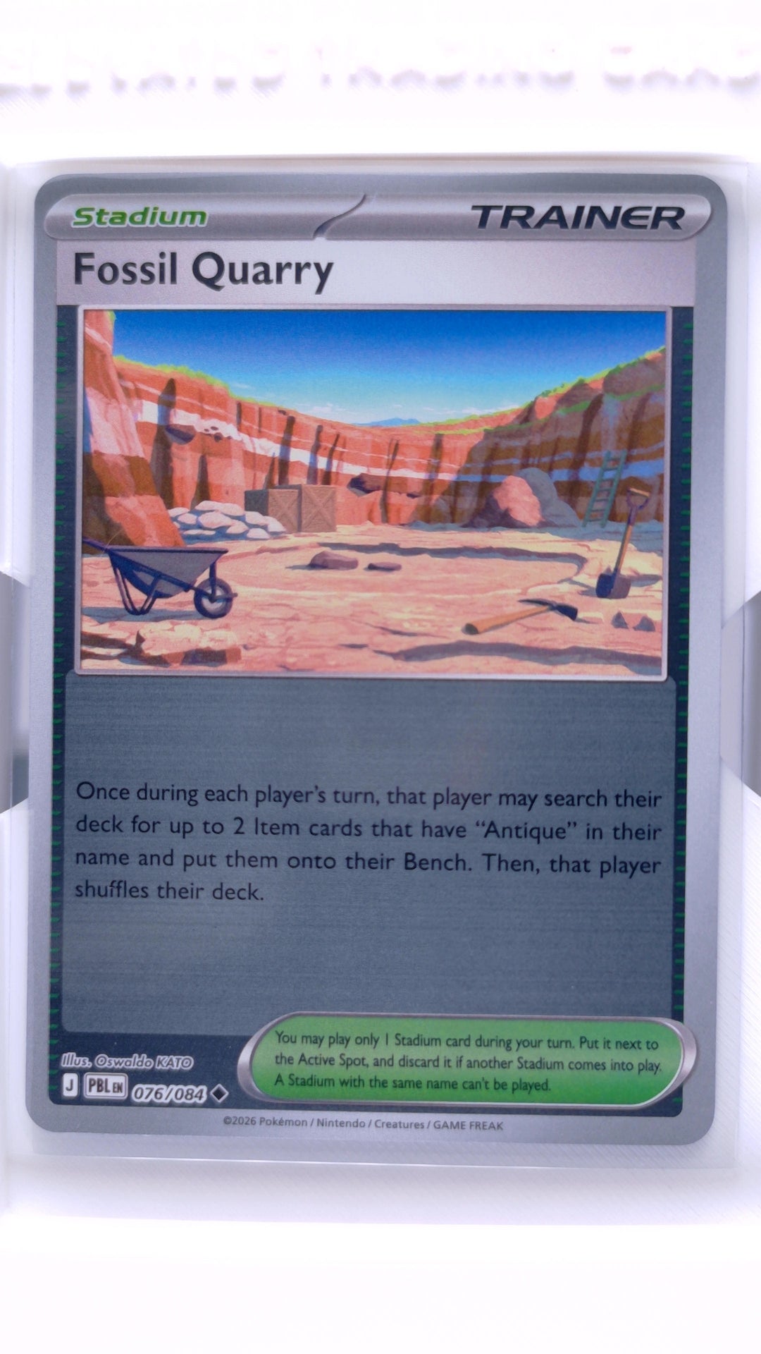 #76 Fossil Quarry Reverse Holo Uncommon - front