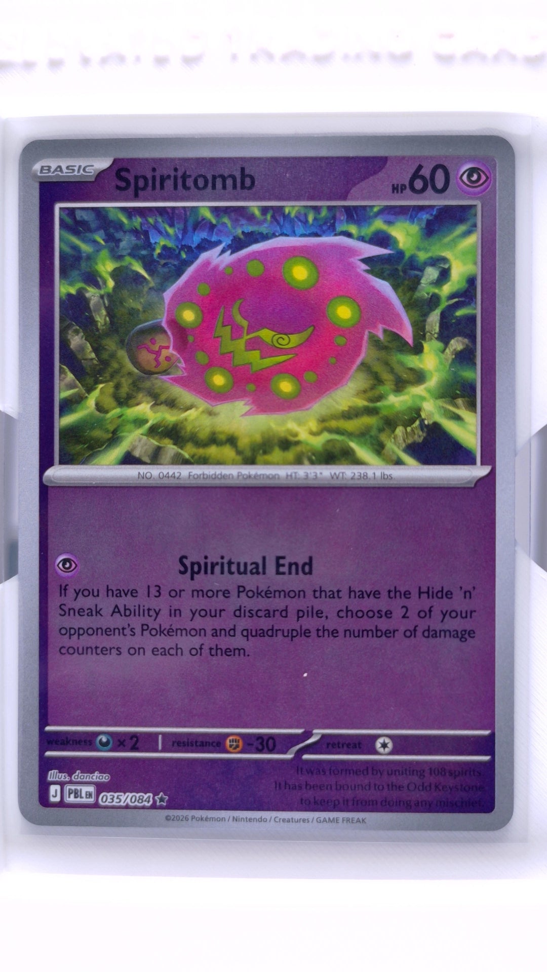 #35 Spiritomb Reverse Holo Rare - front