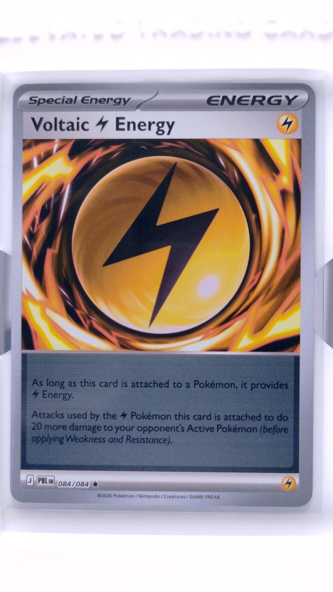 #84 Voltaic Lightning Energy Reverse Holo Rare - front