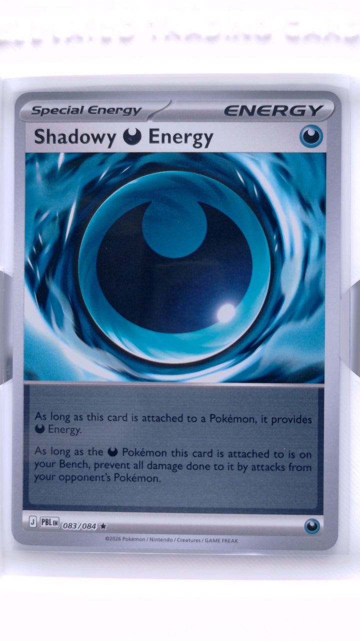 Pokémon TCG: Mega Evolution — Pitch Black Shadowy Darkness Energy #083/084 Rare Reverse Holo — Front