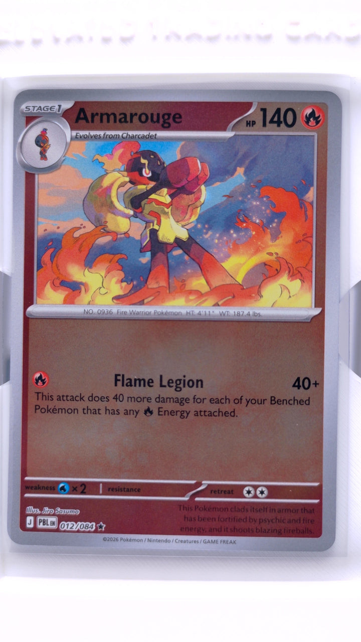 Pokémon TCG: Mega Evolution — Pitch Black Armarouge #012/084 Rare Reverse Holo — Front
