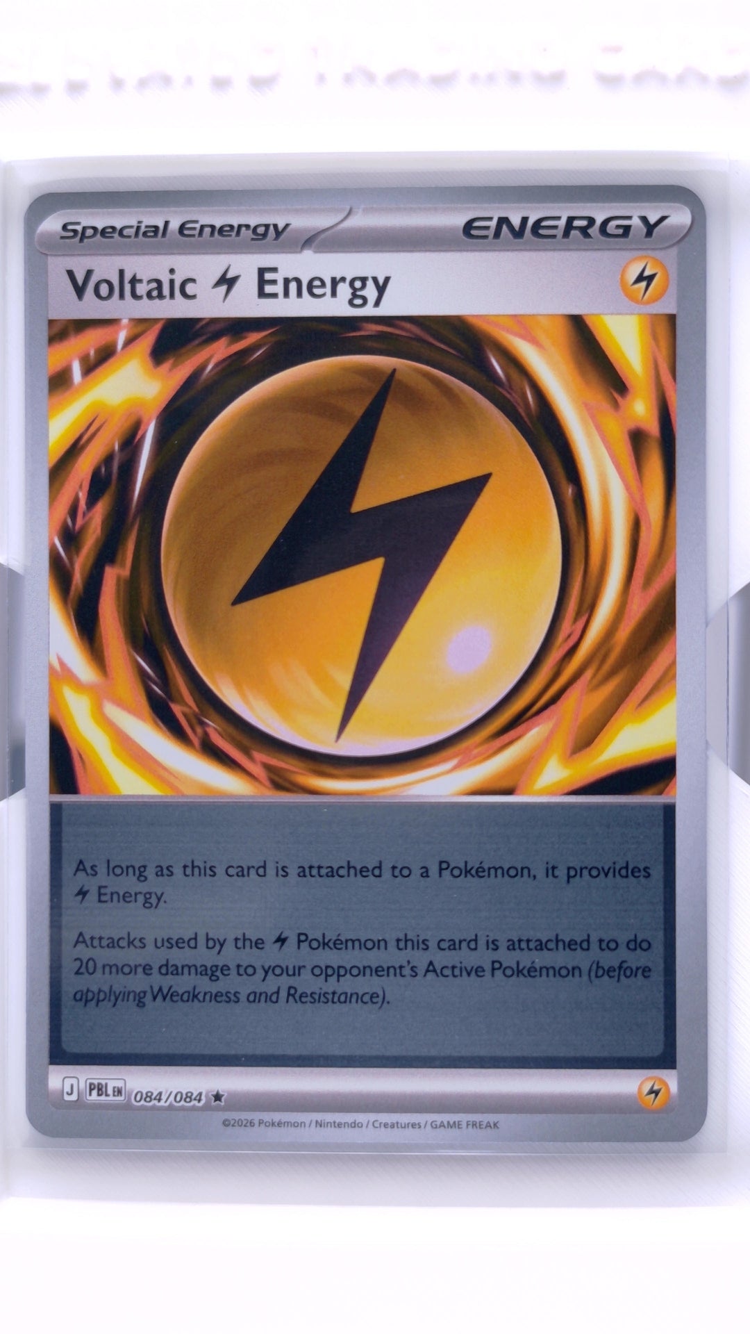 #84 Voltaic Lightning Energy Reverse Holo Rare - front