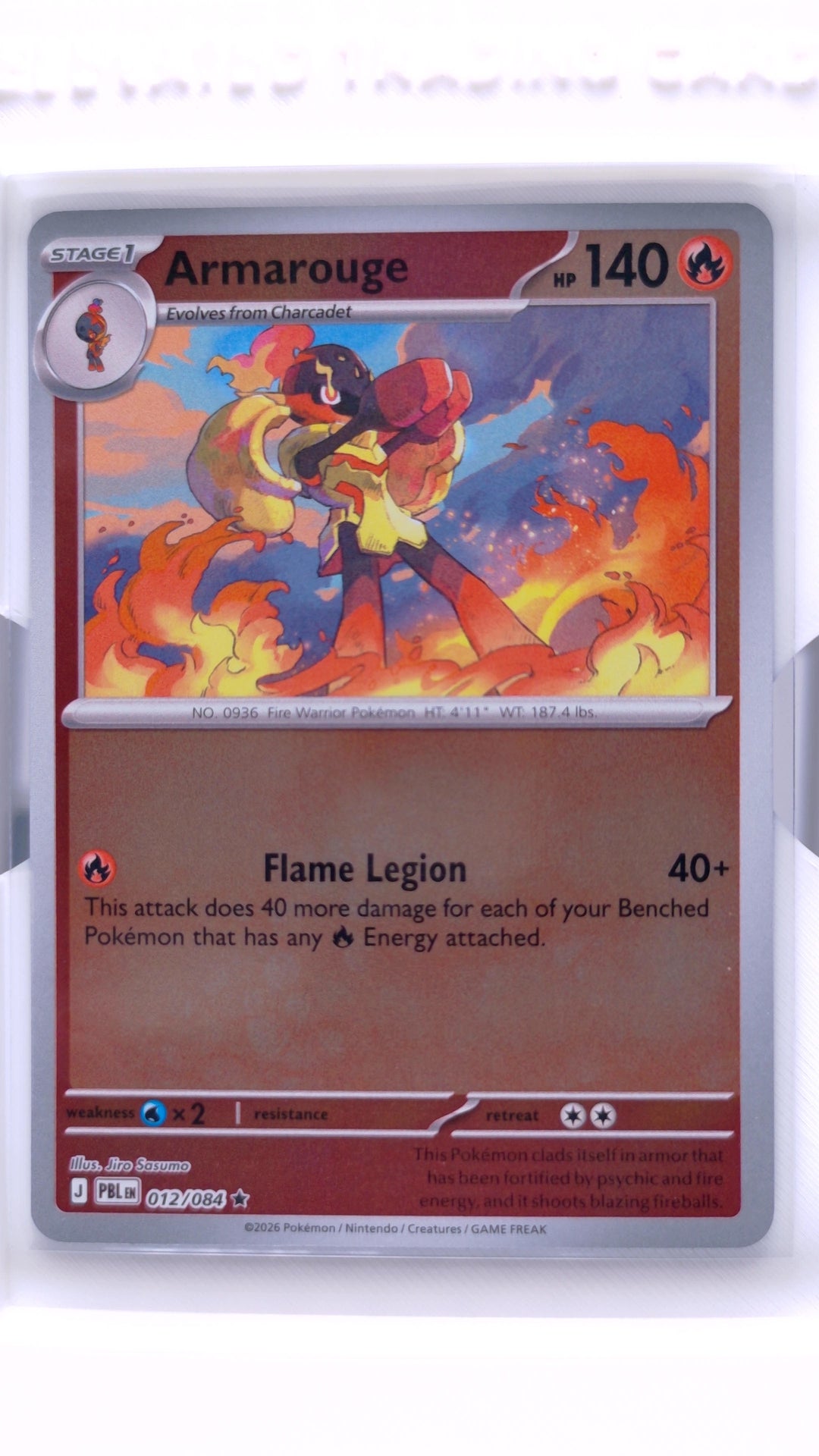 #12 Armarouge Reverse Holo Rare - front