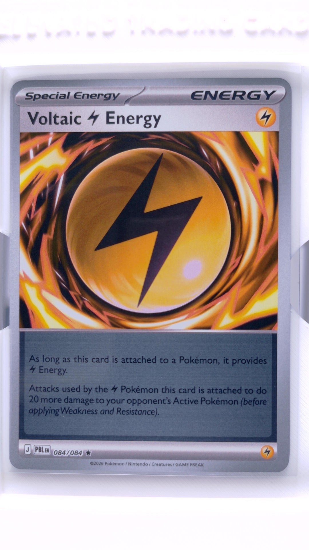 #84 Voltaic Lightning Energy Reverse Holo Rare - front