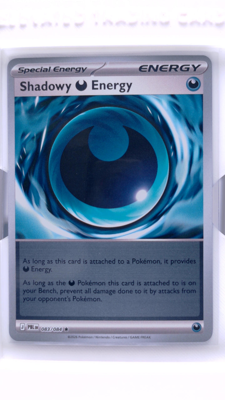 Pokémon TCG: Mega Evolution — Pitch Black Shadowy Darkness Energy #083/084 Rare Reverse Holo — Front
