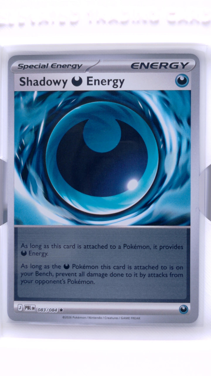 Pokémon TCG: Mega Evolution — Pitch Black Shadowy Darkness Energy #083/084 Rare Reverse Holo — Front