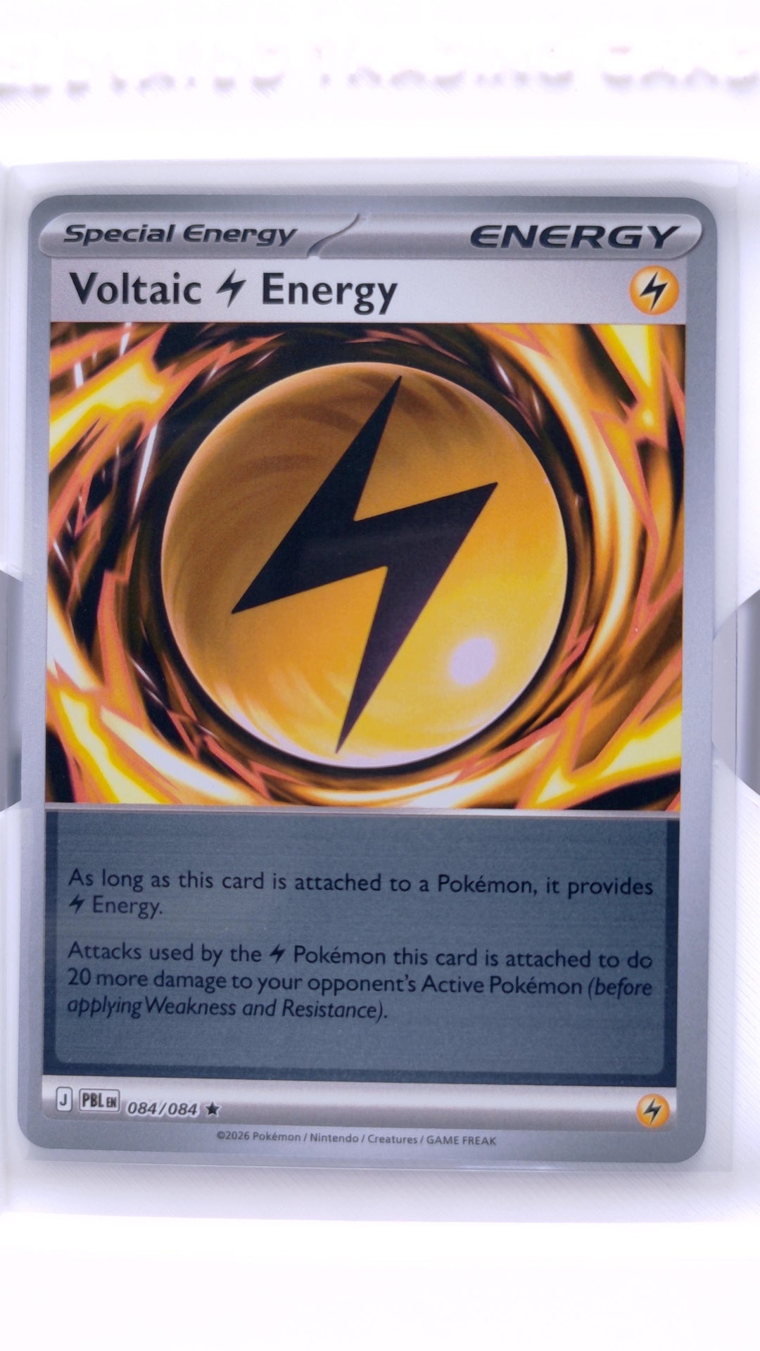 #84 Voltaic Lightning Energy Reverse Holo Rare - front