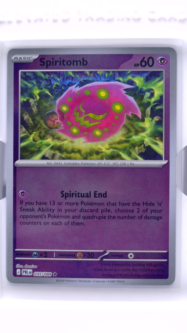 Pokémon TCG: Mega Evolution — Pitch Black Spiritomb #035/084 Rare Reverse Holo — Front