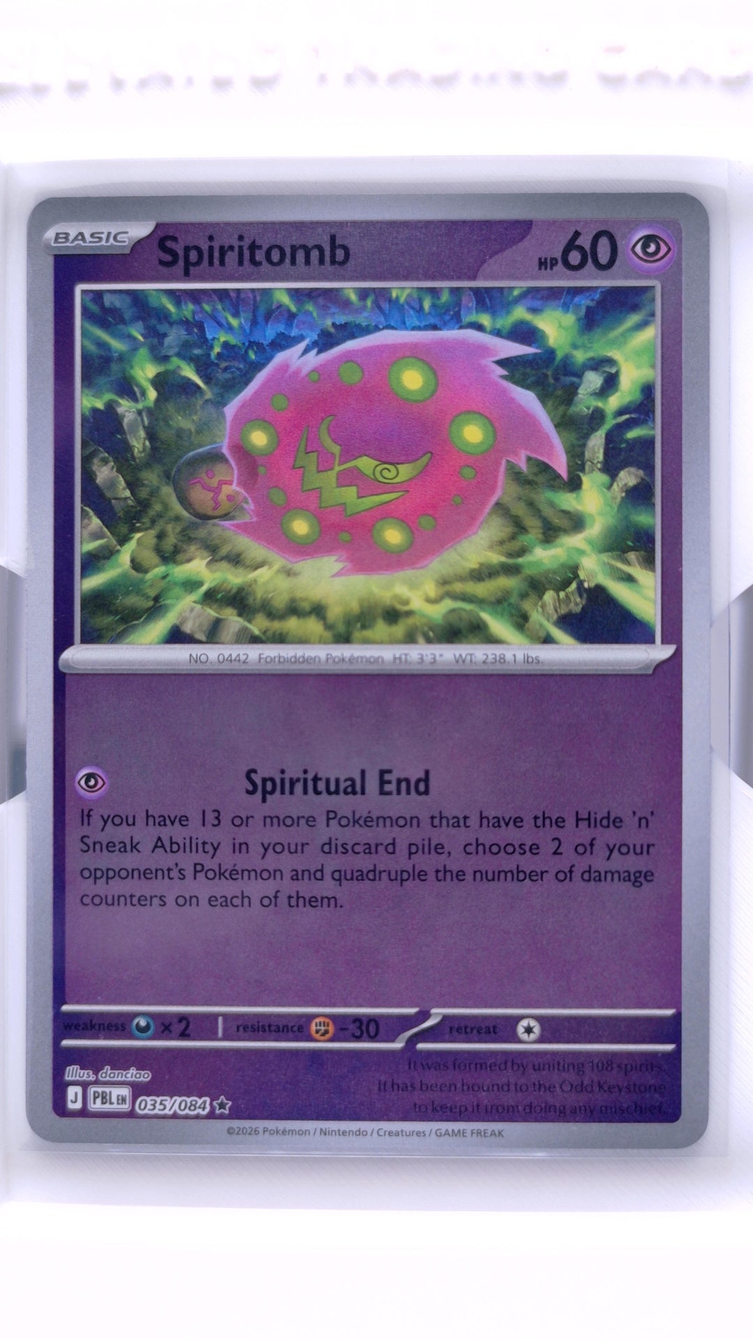 #35 Spiritomb Reverse Holo Rare - front