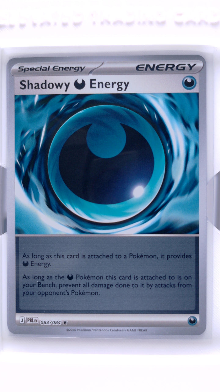 Pokémon TCG: Mega Evolution — Pitch Black Shadowy Darkness Energy #083/084 Rare Reverse Holo — Front