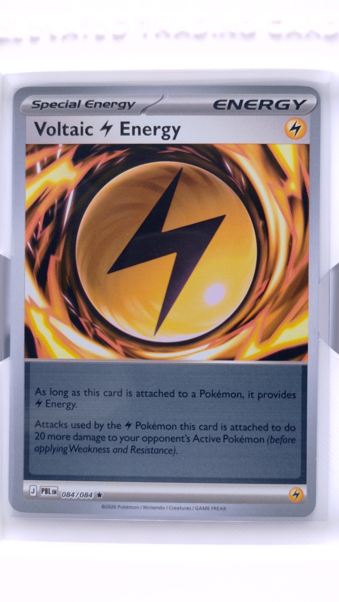 #84 Voltaic Lightning Energy Reverse Holo Rare - front