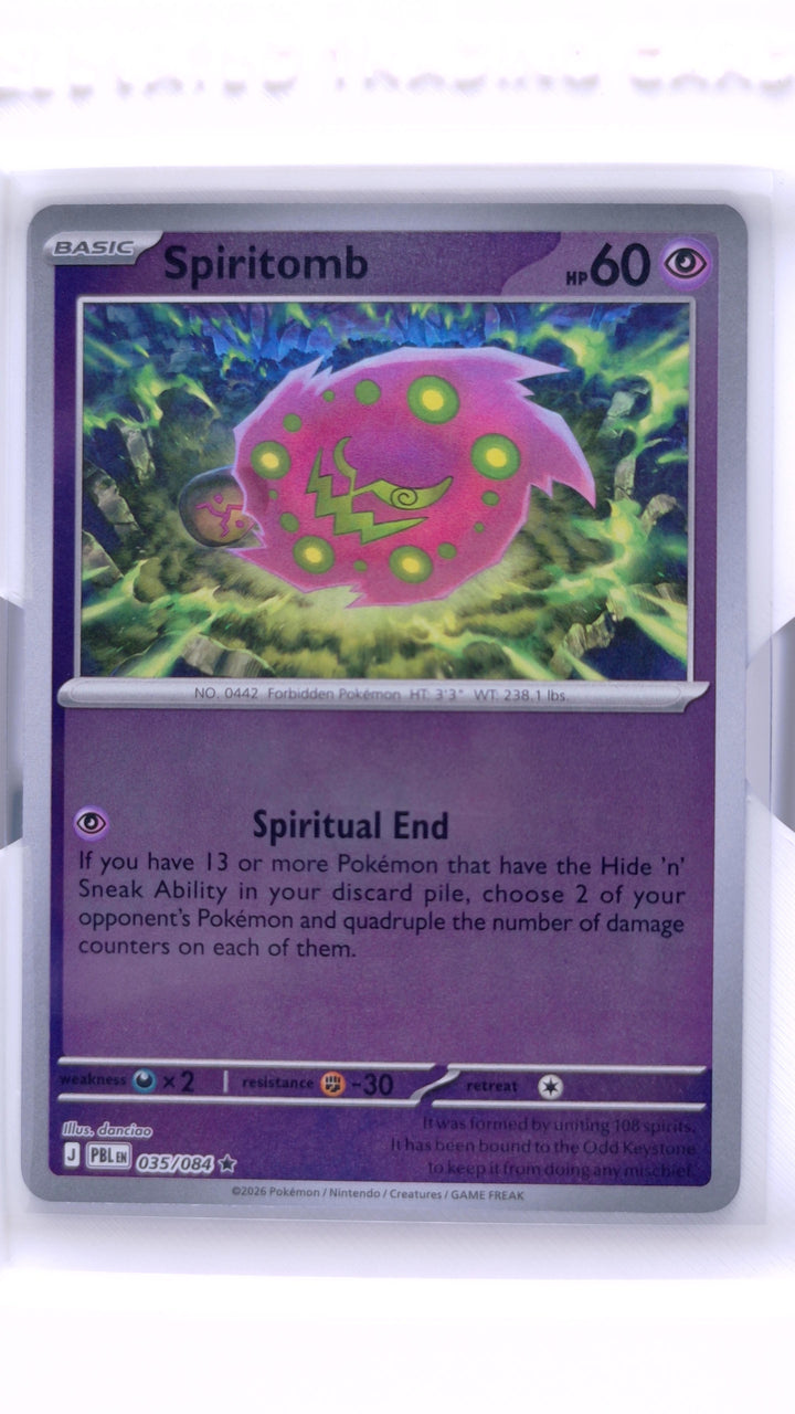 Pokémon TCG: Mega Evolution — Pitch Black Spiritomb #035/084 Rare Reverse Holo — Front