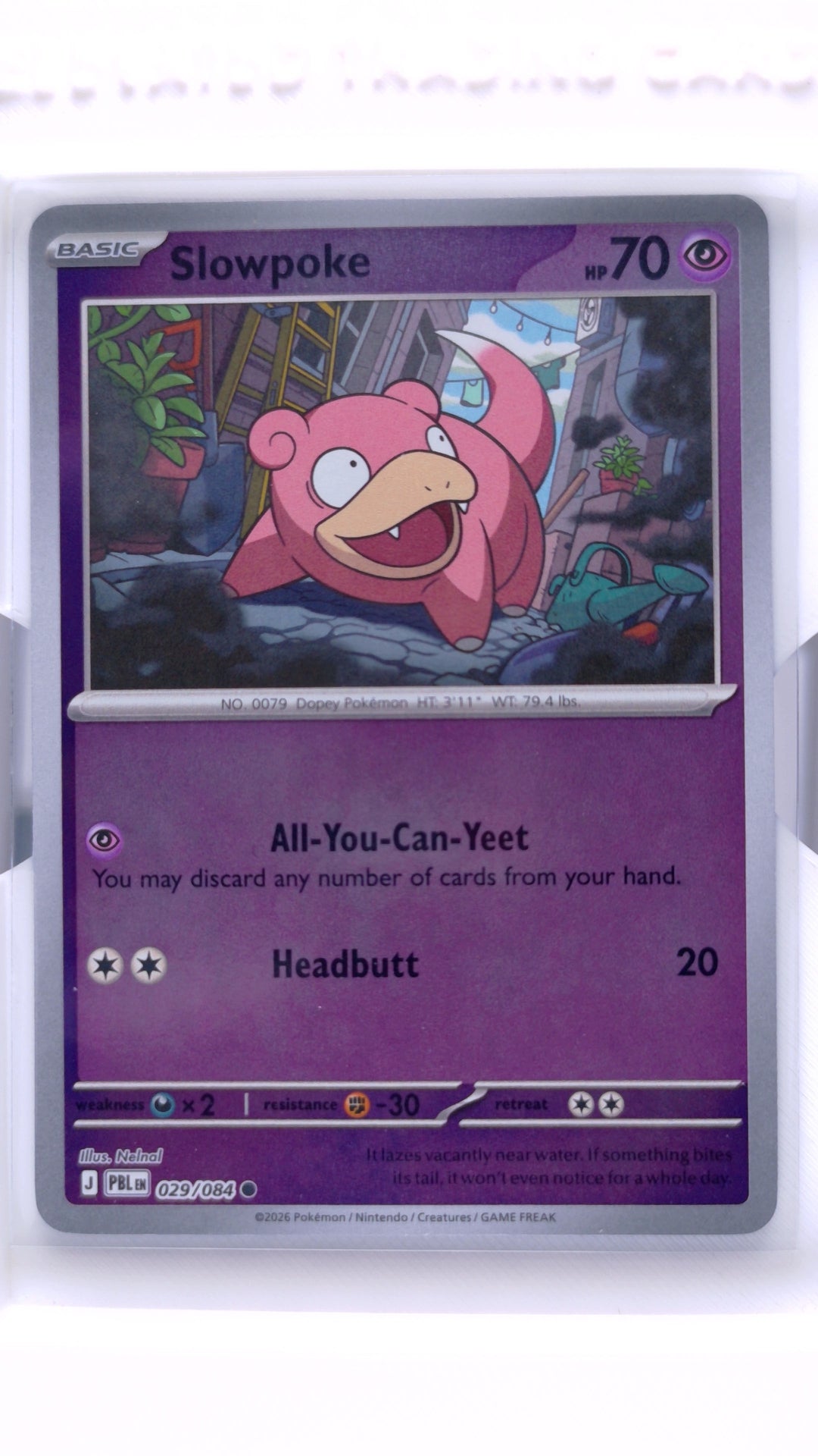 #29 Slowpoke Reverse Holo Common - front