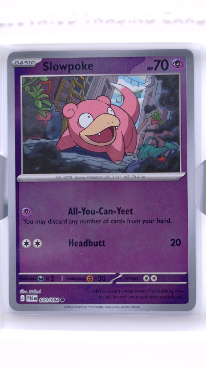 Pokémon TCG: Mega Evolution — Pitch Black Slowpoke #029/084 Common Reverse Holo — Front