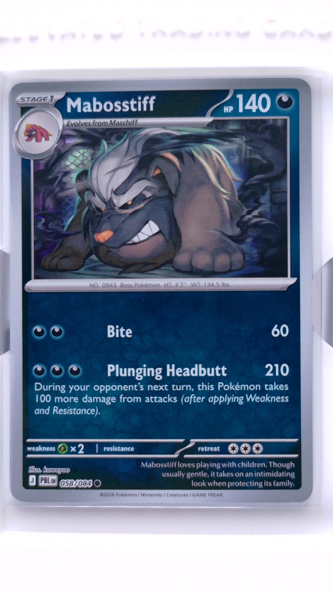 #58 Mabosstiff Reverse Holo Common - front