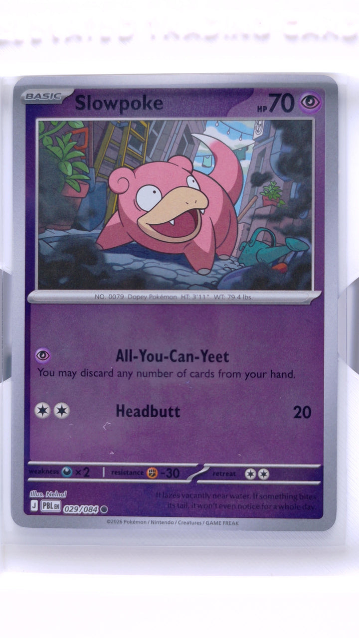 Pokémon TCG: Mega Evolution — Pitch Black Slowpoke #029/084 Common Reverse Holo — Front